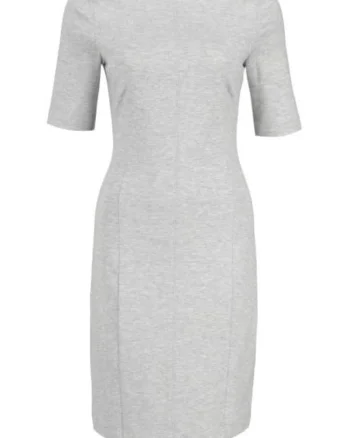 Rochie uni cu decolteu rotund,