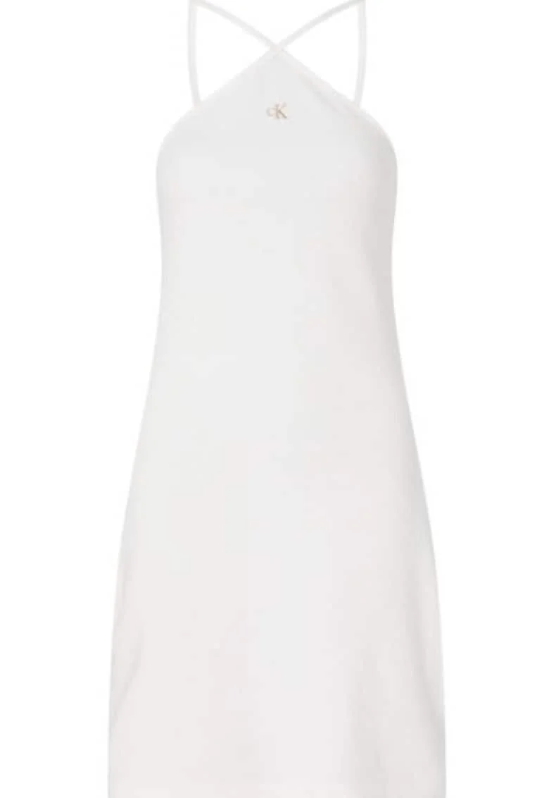 Rochie din bumbac cu logo discret