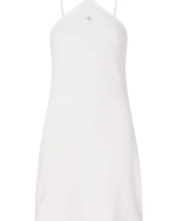 Rochie din bumbac cu logo discret