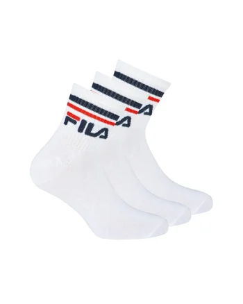 Set de sosete scurte unisex cu logo - 3 perechi, Alb