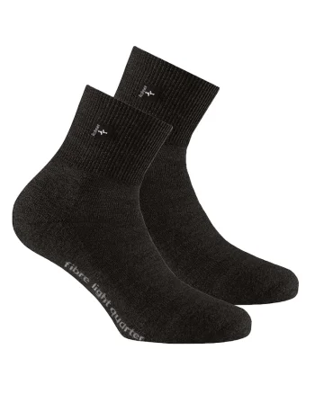Sosete scurte unisex din amestec de lana pentru trekking, Negru