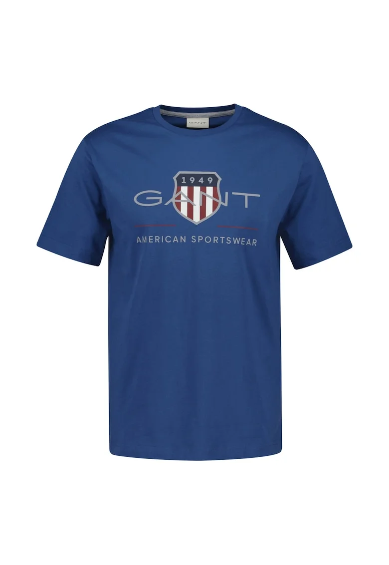 Tricou regular fit cu imprimeu logo Archive Shield, Albastru