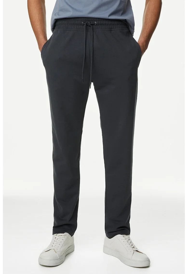 Pantaloni de trening cu buzunare laterale, Gri antracit