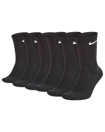 Set de sosete lungi unisex cu model monograma - 6 perechi, Negru