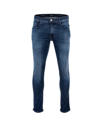 Blugi slim fit Hyperflex Anbass, Albastru inchis