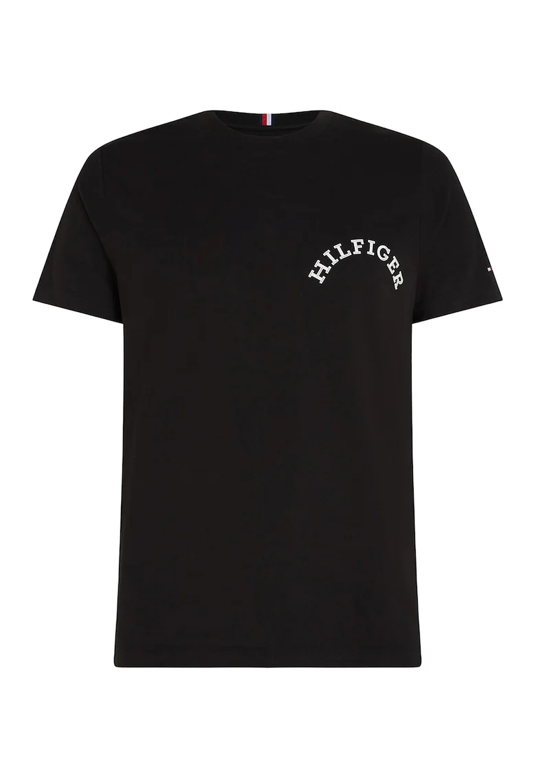 Tricou cu imprimeu pe partea din spate, Negru