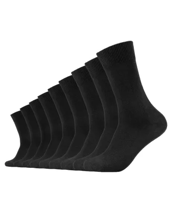 Set de sosete unisex cu model uni - 9 perechi, Negru