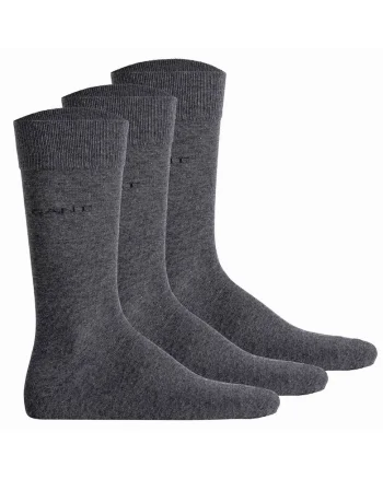 Set de sosete lungi cu detaliu logo - 3 perechi, Gri