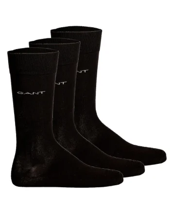 Set de sosete lungi cu detaliu logo - 3 perechi, Negru