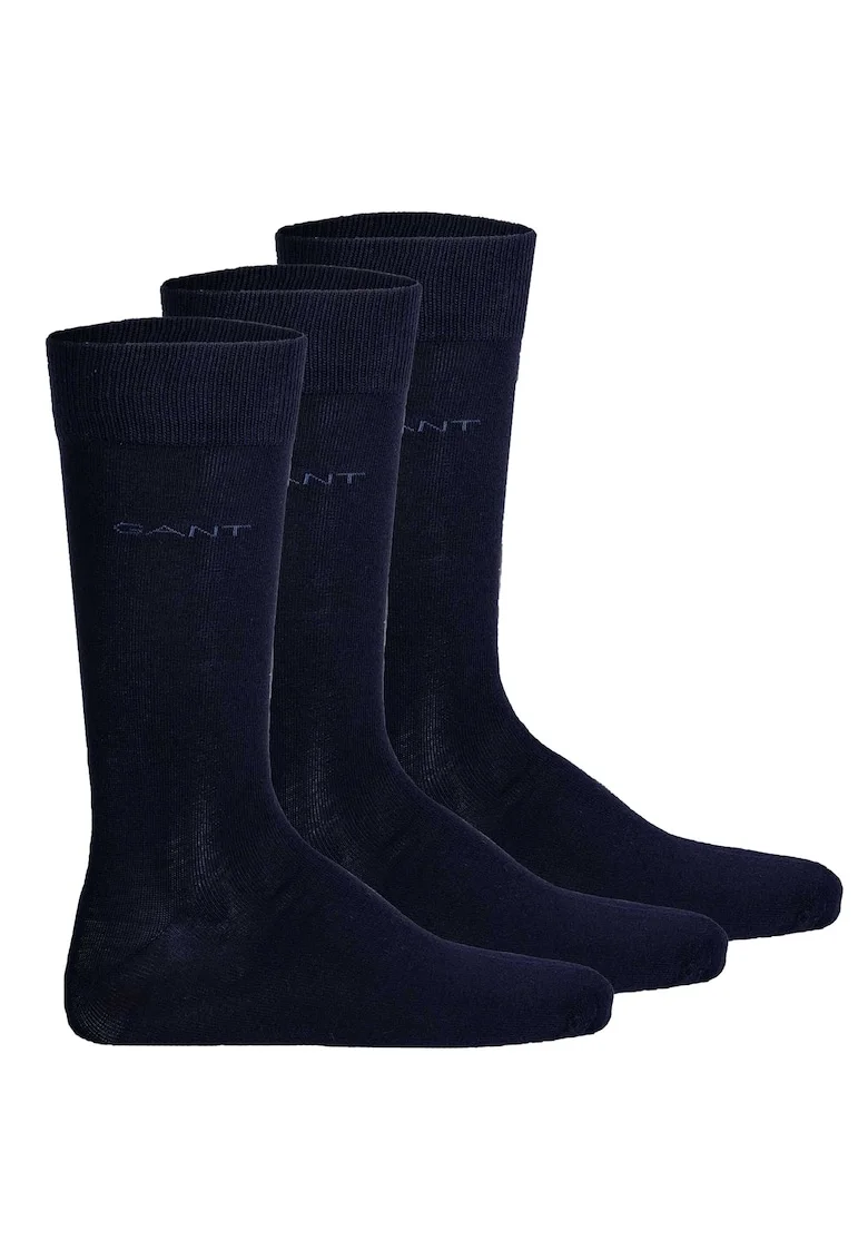 Set de sosete lungi cu detaliu logo - 3 perechi, Albastru