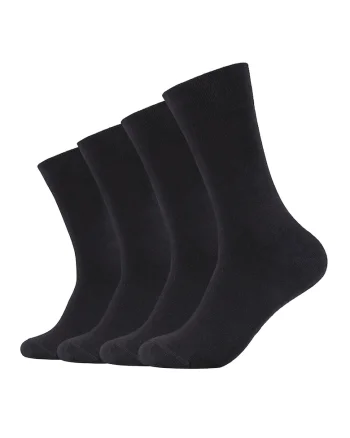 Set de sosete lungi unisex - 4 perechi, Negru