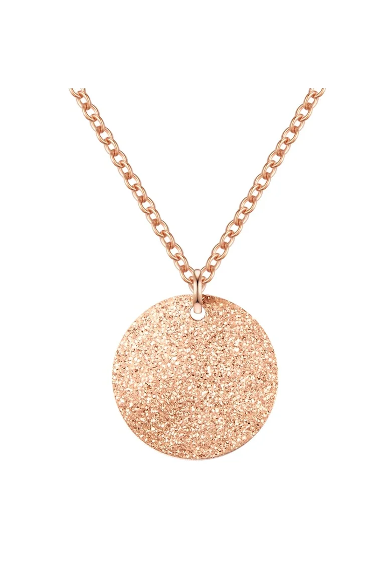 Colier placat cu aur de 14K si cu detaliu stralucitor, Auriu rose