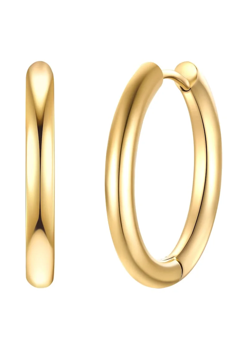 Cercei placati cu aur de 14K, Auriu