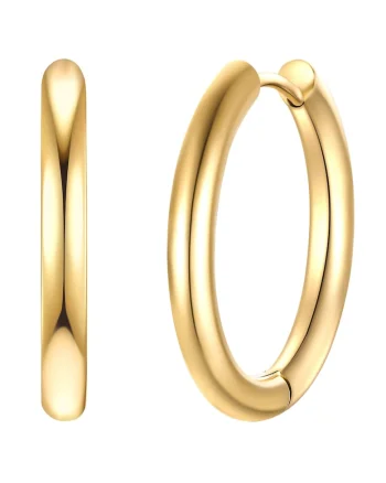 Cercei placati cu aur de 14K, Auriu