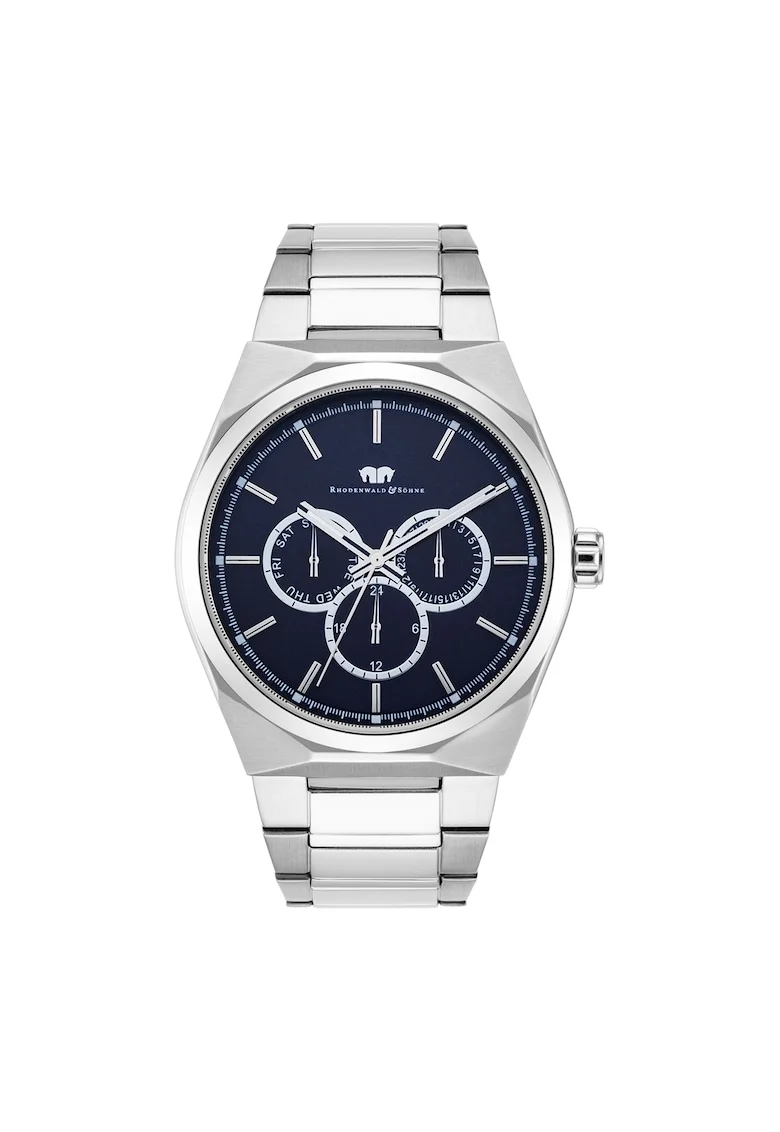 Ceas quartz cu functii multiple, Argintiu