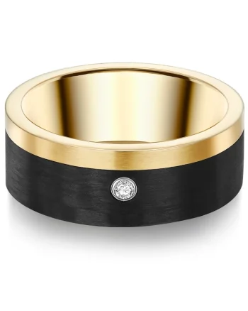 Inel de otel inoxidabil placat cu aur de 14K