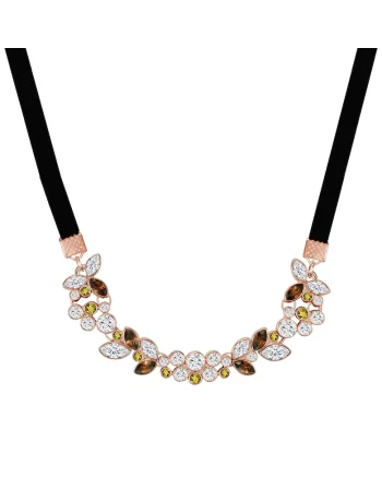 Colier-chocker de catifea placat cu aur de 14K, Auriu rose