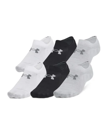 Set de sosete pana la glezna cu detaliu logo Essential - 6 perechi, Negru/Gri deschis