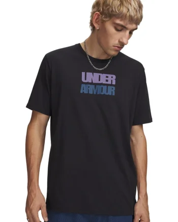 Tricou lejer cu logo Block, Negru
