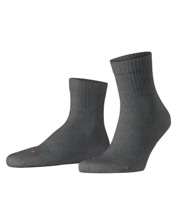 Sosete scurte unisex cu model uni, Gri inchis