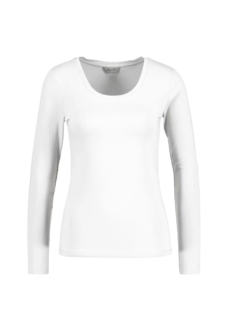 Bluza slim fit, Alb