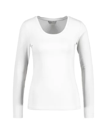 Bluza slim fit, Alb