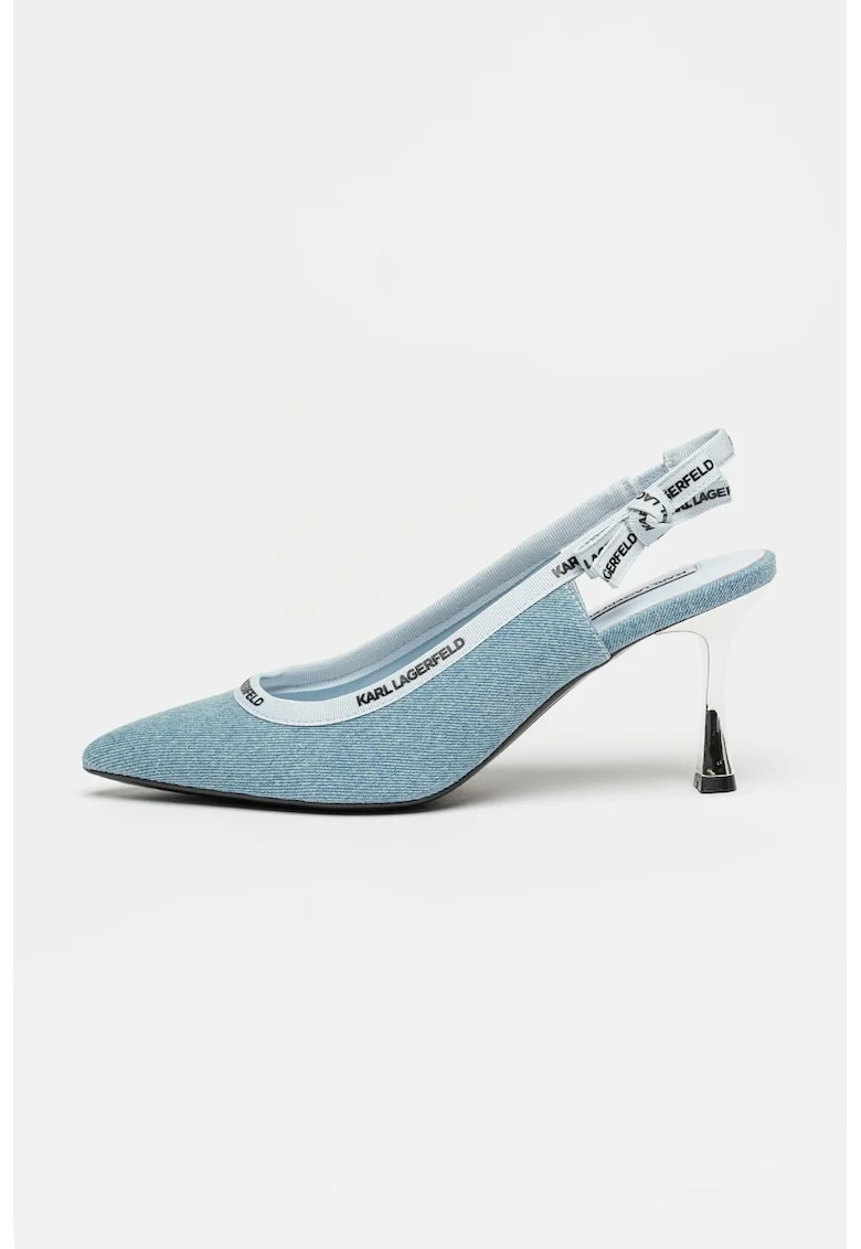 Pantofi slingback din denim Sienna, Albastru prafuit