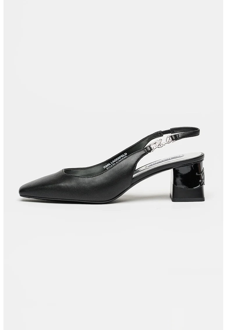 Pantofi slingback de piele Kayla, Negru