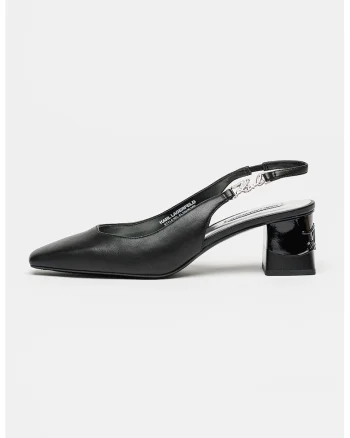 Pantofi slingback de piele Kayla, Negru