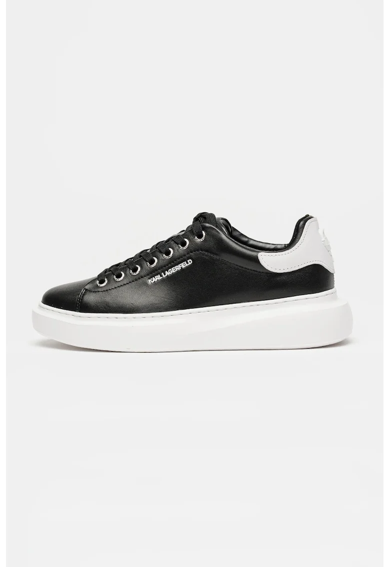 Pantofi sport de piele cu logo Kore, Negru