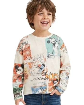 Bluza cu imprimeu cu Mickey Mouse,