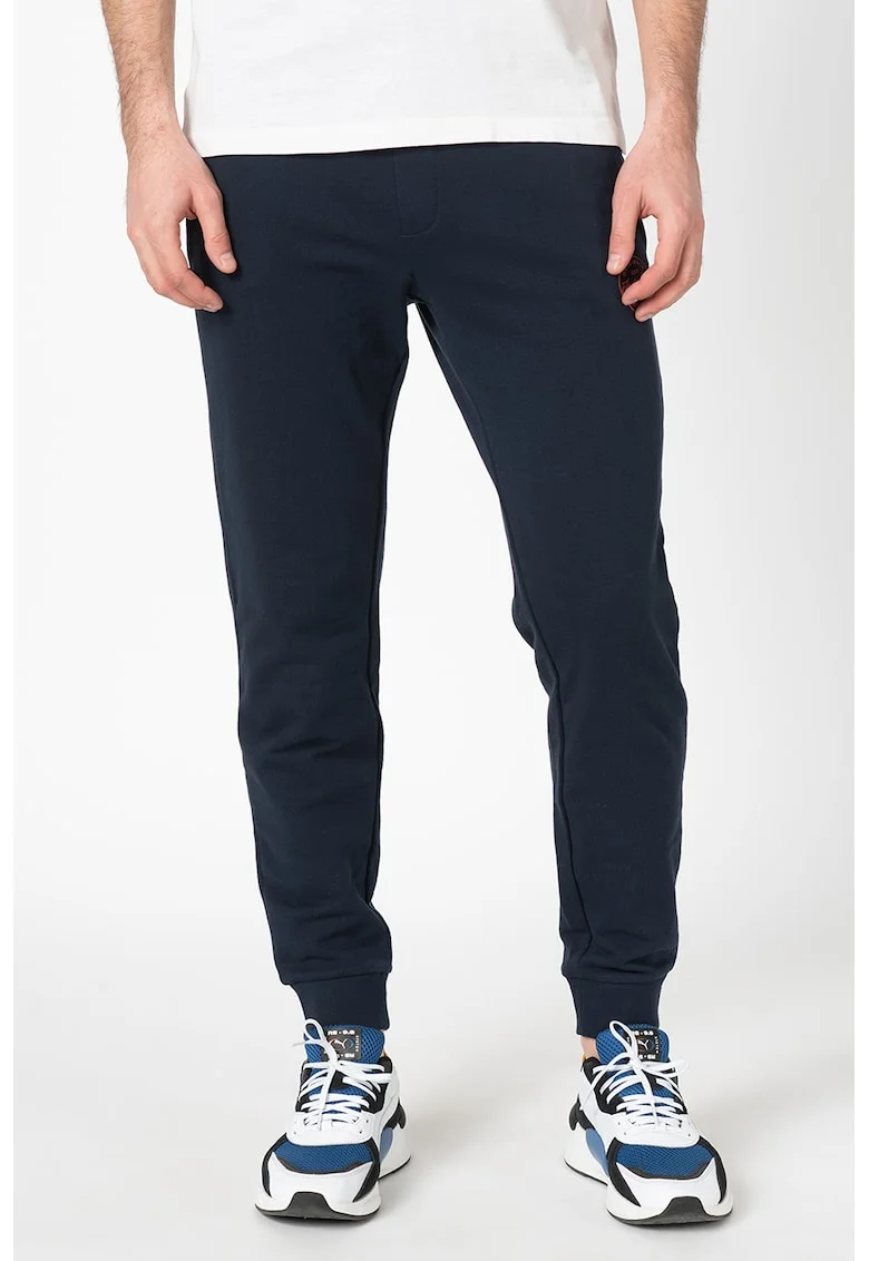 Pantaloni sport de bumbac cu snur de ajustare Gordon, Bleumarin