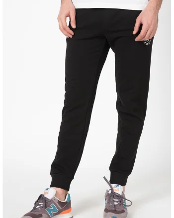 Pantaloni sport de bumbac cu snur de ajustare Gordon, Negru