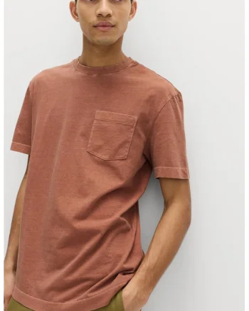 Tricou lejer de bumbac, Rosu vintage