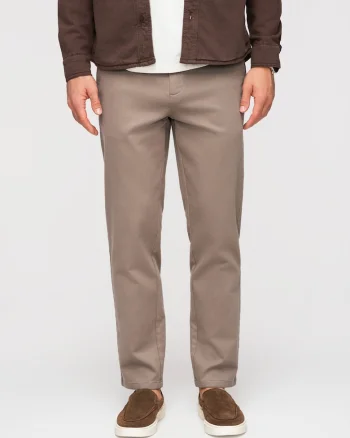 Pantaloni barbati Slim Fit Twill cu Elastan Pantaloni Casual Eleganti, Gri