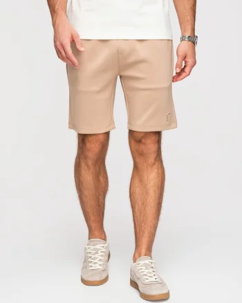 Pantaloni scurti barbati, regular fit, material tricotat, ajustabili cu snur