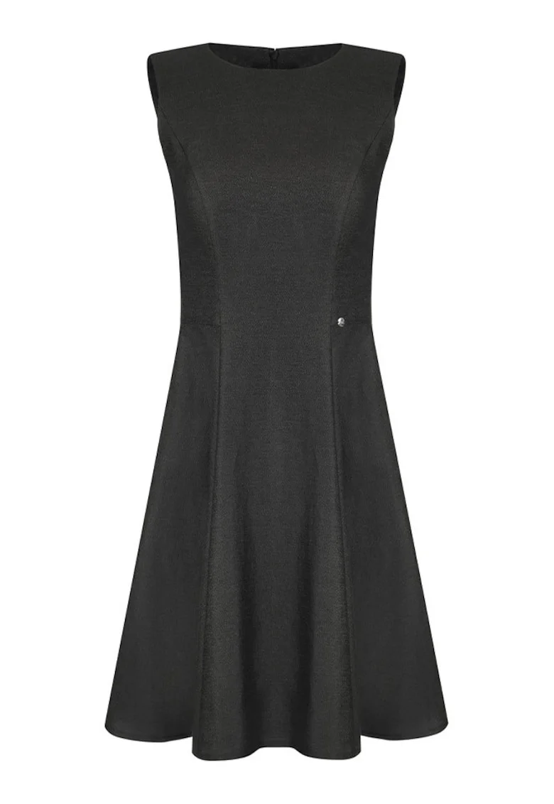 Rochie evazata din amestec de in