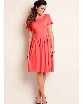 Rochie De zi/ office,  588753, Rosu, Coral