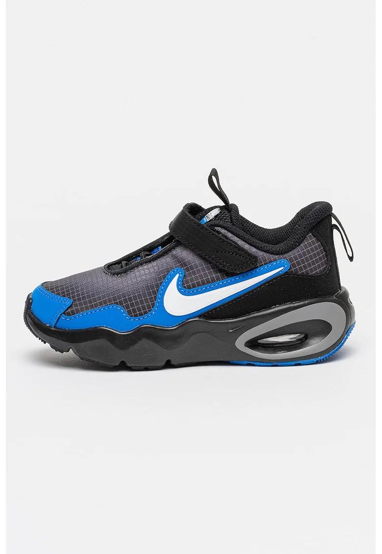 Pantofi sport Air Max Nova cu bareta velcro, Negru/Albastru inchis