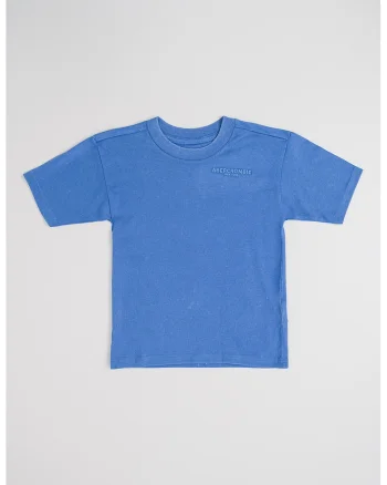 Tricou uni cu decolteu la baza gatului, Albastru pastel