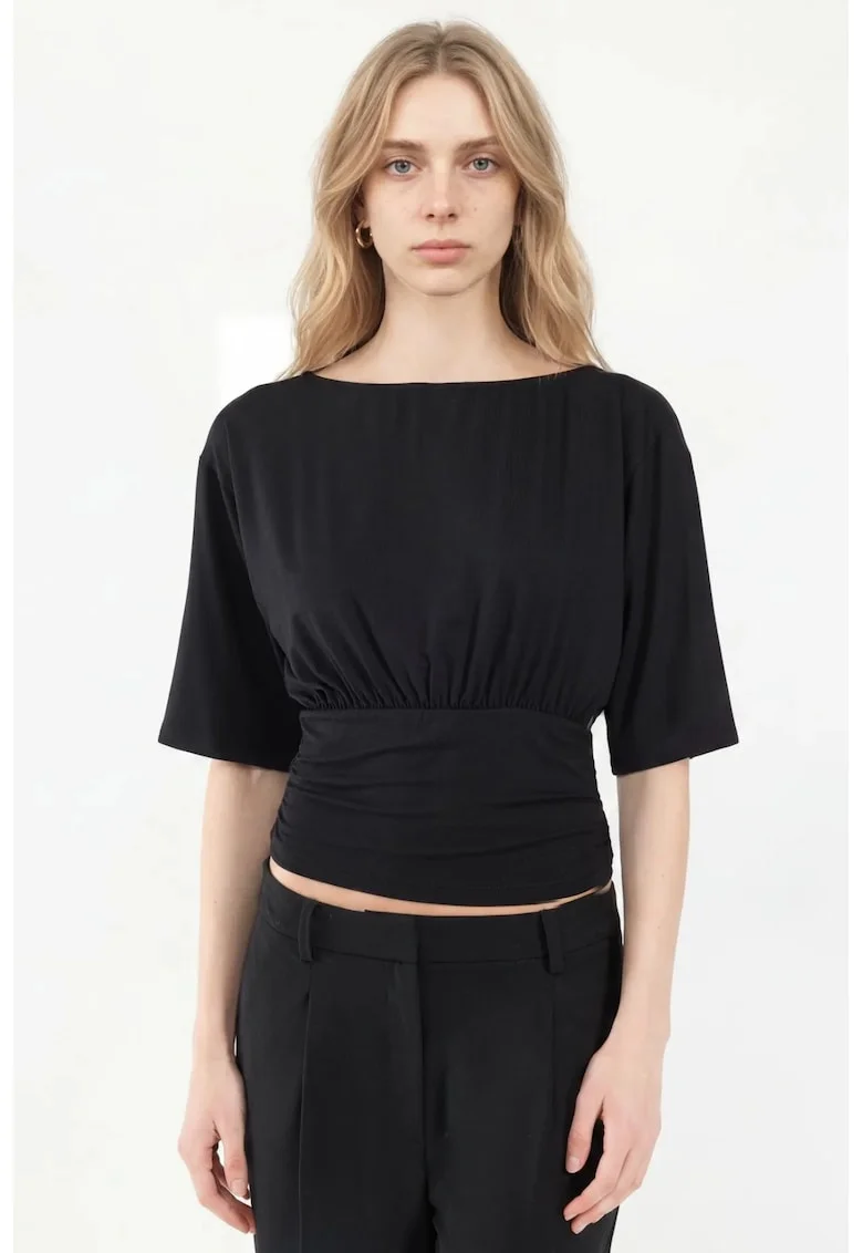 Bluza dama,  Negru, Asimetric,