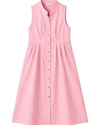 Rochie maxi,  bumbac/poliester, roz