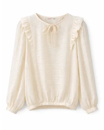 Bluza dama,  Natural, Volane