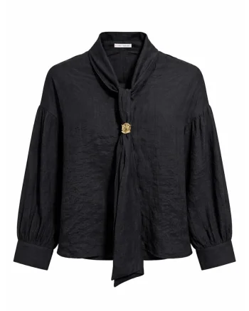 Bluza dama,  Decolteu in V, Negru