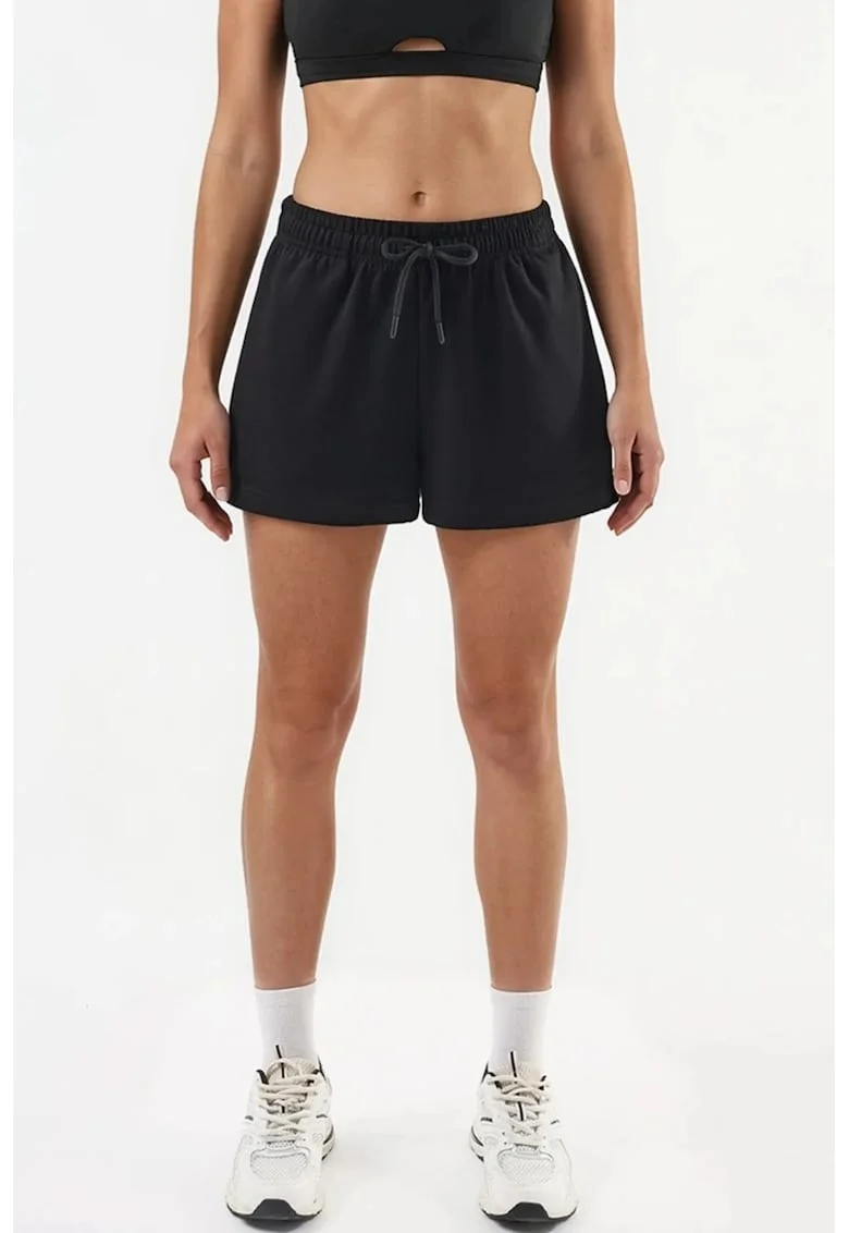 Pantaloni scurti dama  negru, poliester, viscoza