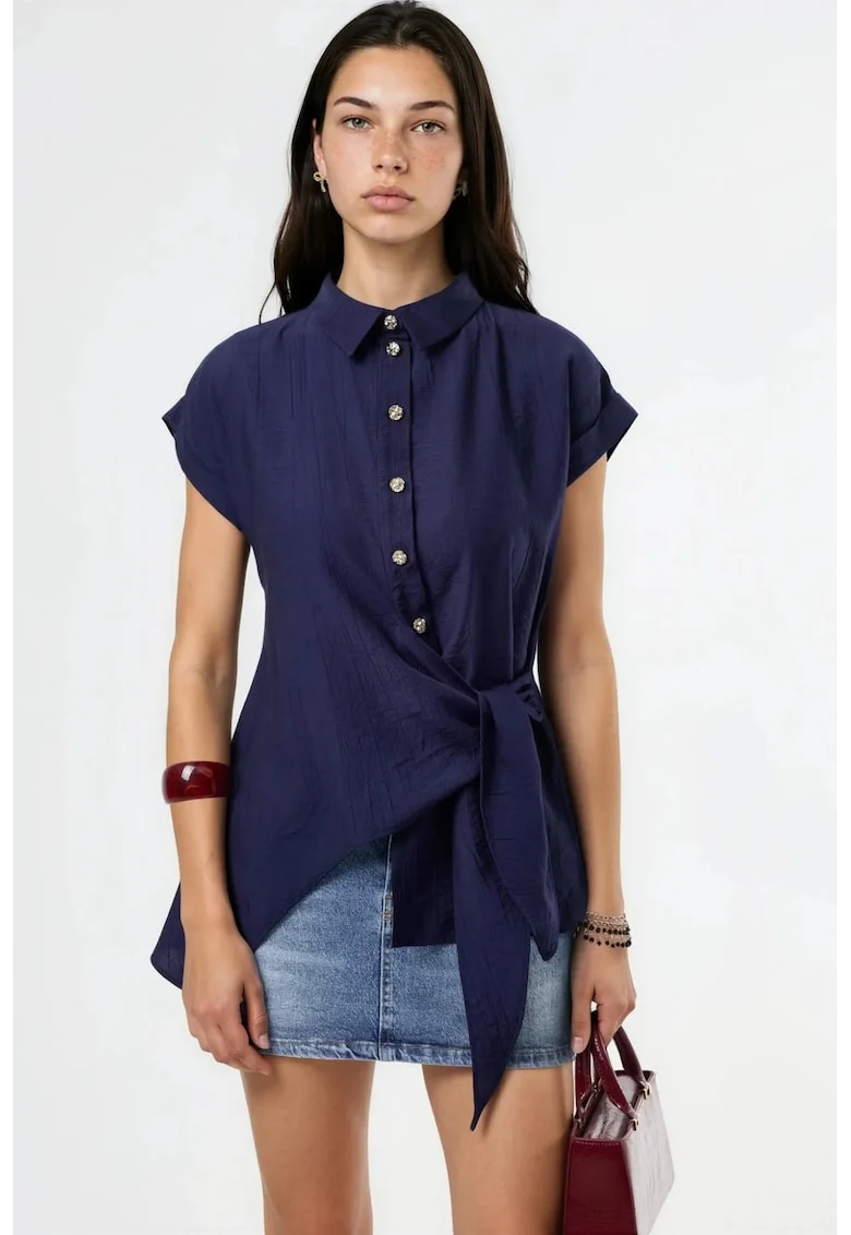 Top dama,  Textil, Bleumarin