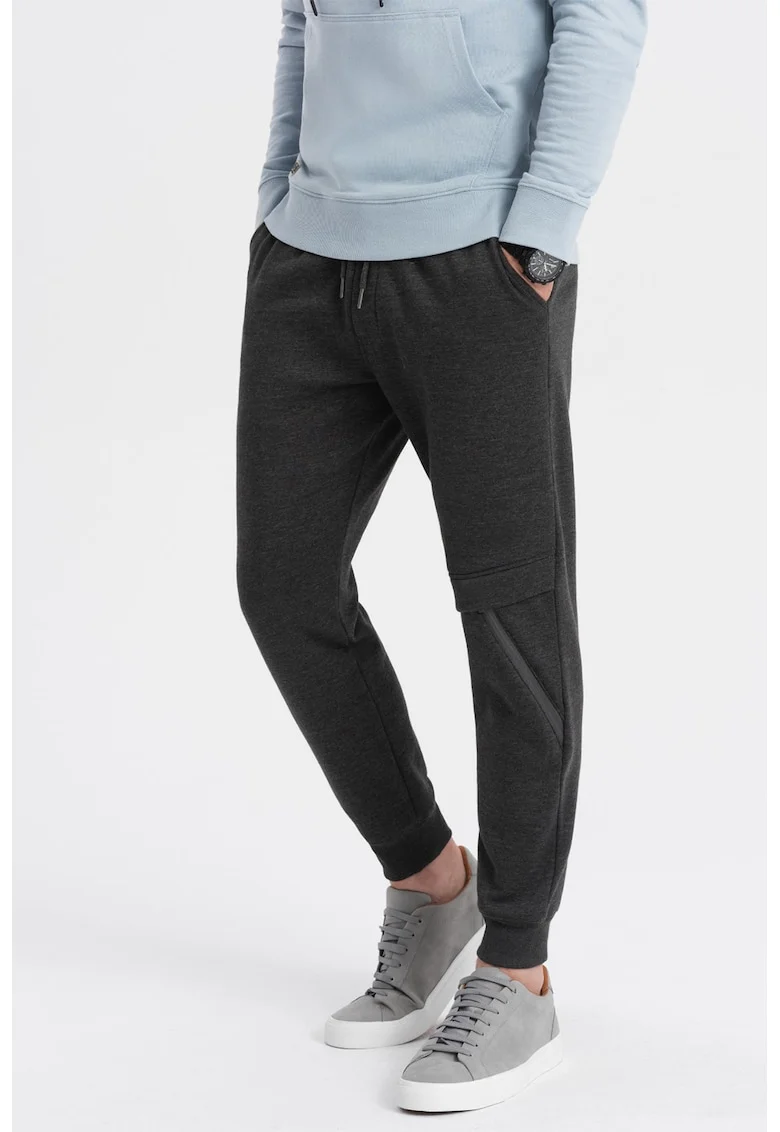 Pantaloni de trening cu talie ajustabila, Gri antracit