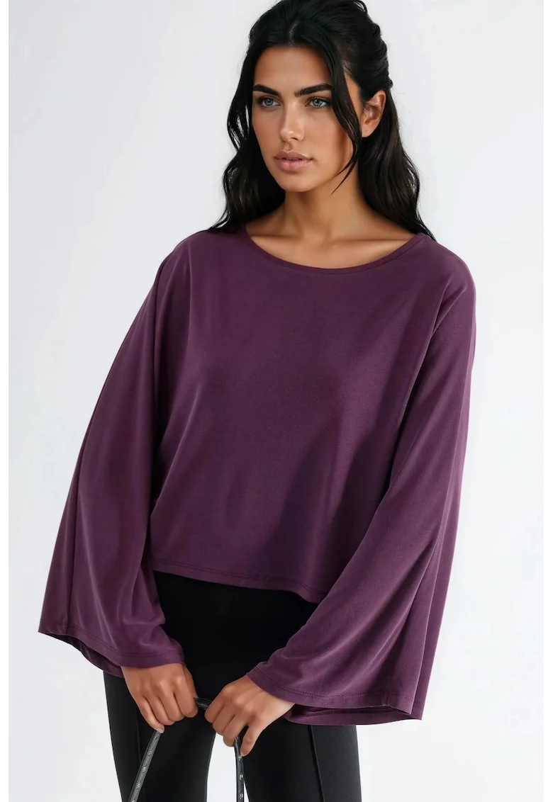 Bluza dama,  Modal/Poliester, Mov