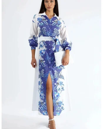 Rochie Midi,  Floral, Multicolor, cu cordon, poliester/lycra