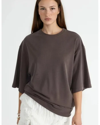 Tricou dama,  Maro, Guler rotund
